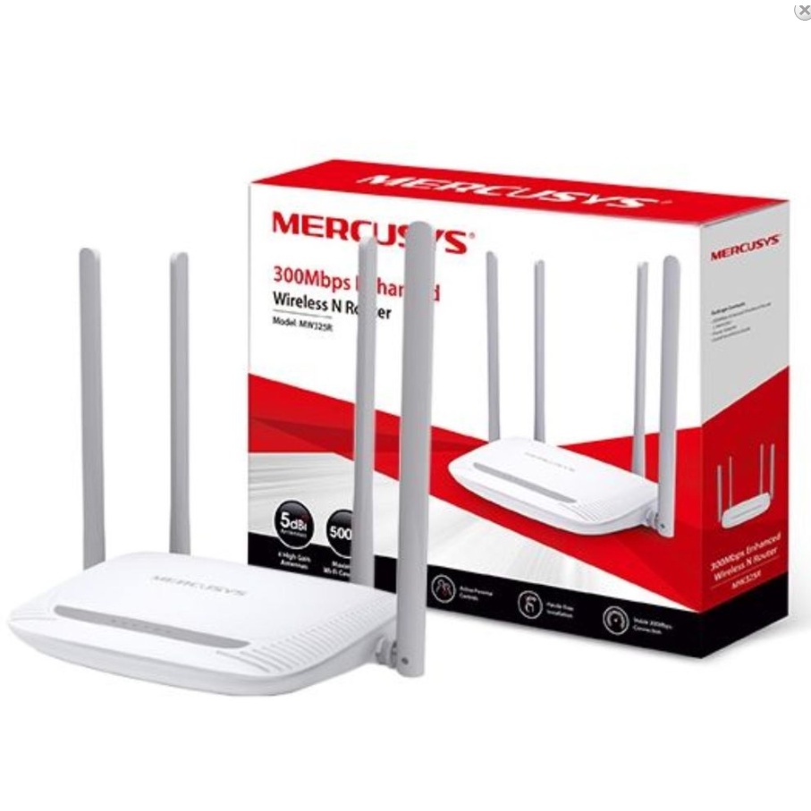 Bộ phát WiFi Mercusys 300Mbps 04 Ăng Ten ( MW325R )