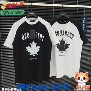 🧧 Áo Thun DSQ Lá Phong Phối Rót Tay Siêu Đẹp ❤ Áo Phông Cotton Dày Dặn Dáng Rộng Nam Nữ NA66
