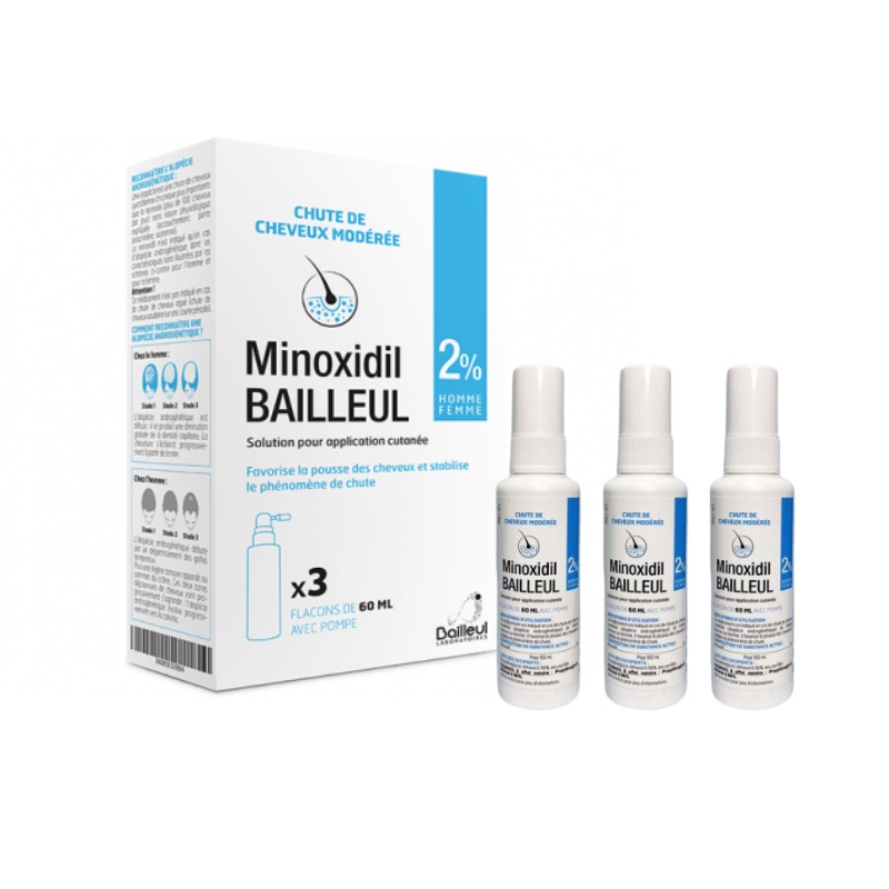 Xịt kích thích mọc tóc nội địa Pháp Bailleul Minoxidil 2%