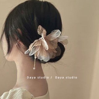 Trâm cài tóc chữ u đính hoa và ngọc trai