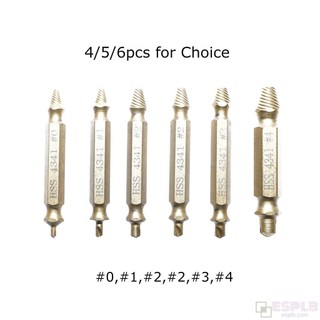 Set 4 / 5 / 6 mũi khoan tháo gỡ ốc vít bị hỏng 1 / 4 "hss 4341#697936550