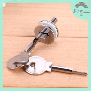 Kính ổ khóa dạng trụ bằng hợp kim kẽm mạ crom chuyên dụng cho tủ trưng bày