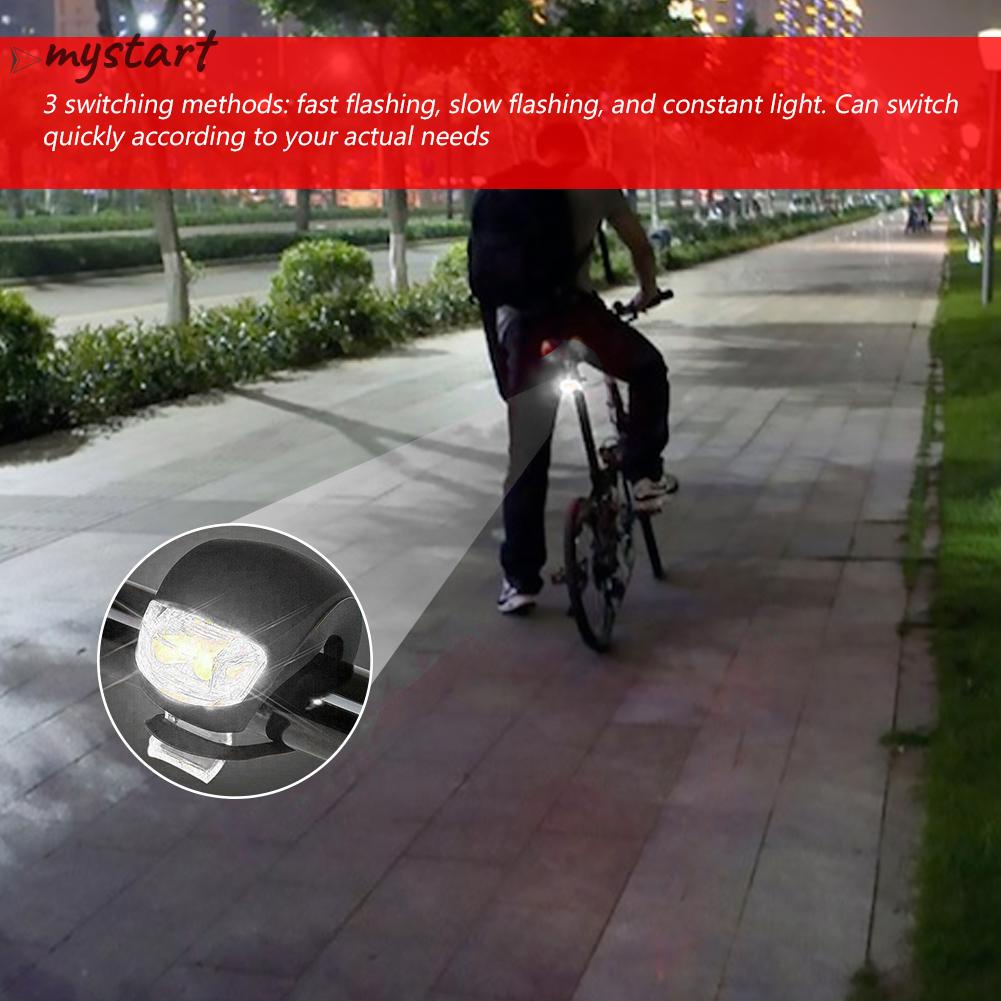 Bộ 2 Đèn Pha silicone 3 Chế Độ Sáng Cho Xe Đạp