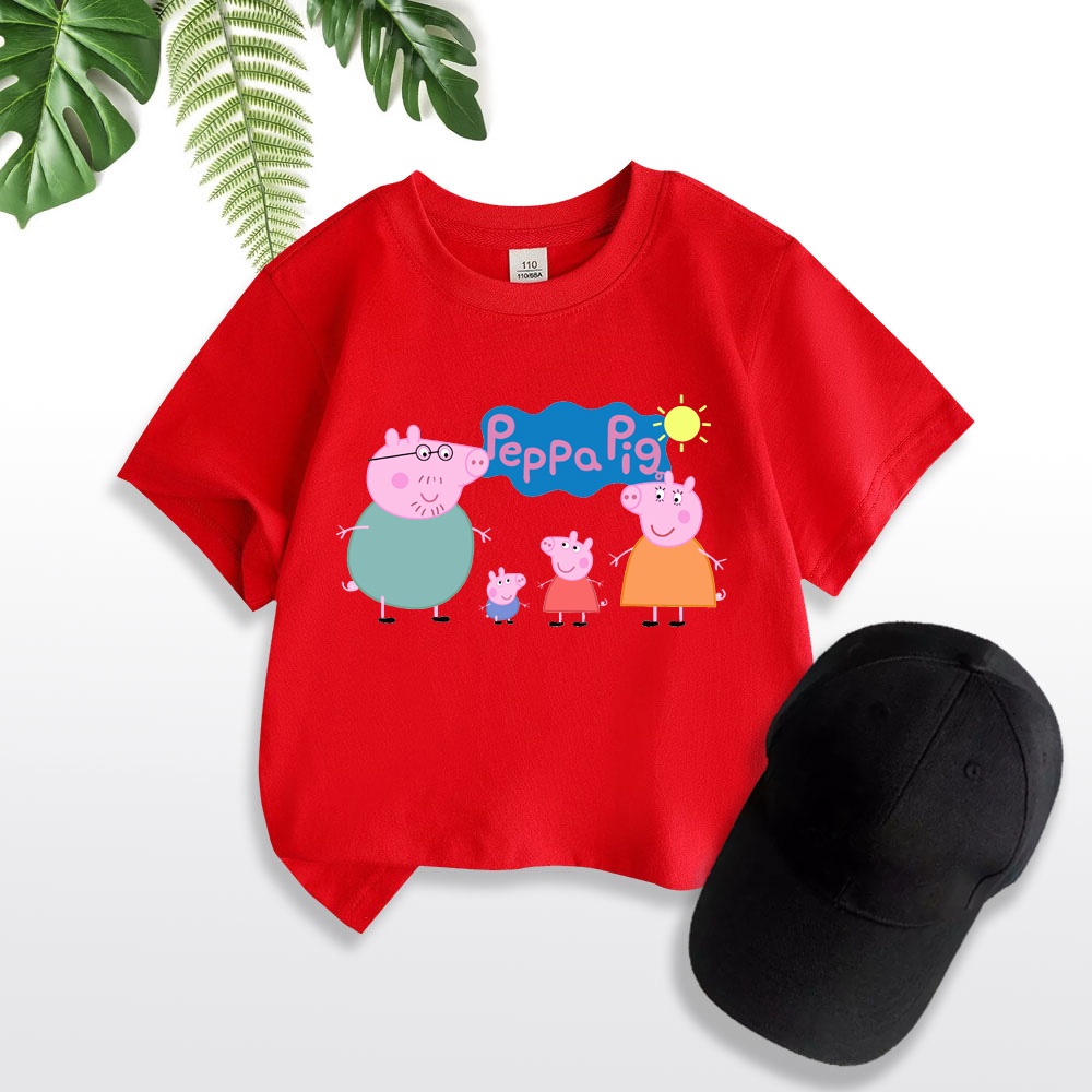 Áo thun trẻ em HEO PEPPA 3, áo thun cho bé, có big size và size người lớn, 4 màu, Anam Store