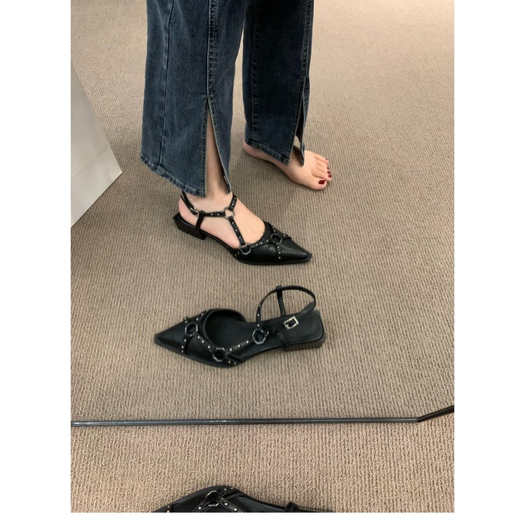 Giày Sandal Mũi Nhọn Đế Dày Thời Trang Dành Cho Nữ