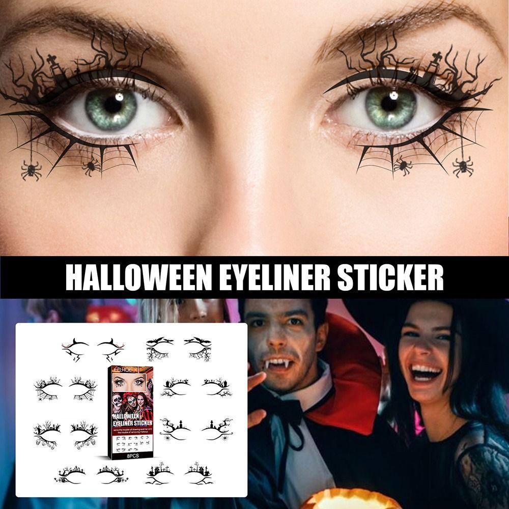 Danby Nhãn Dán Mắt Tự Dính Chống Thấm Nước Hình Nhện Trang Điểm Mắt Dịp halloween