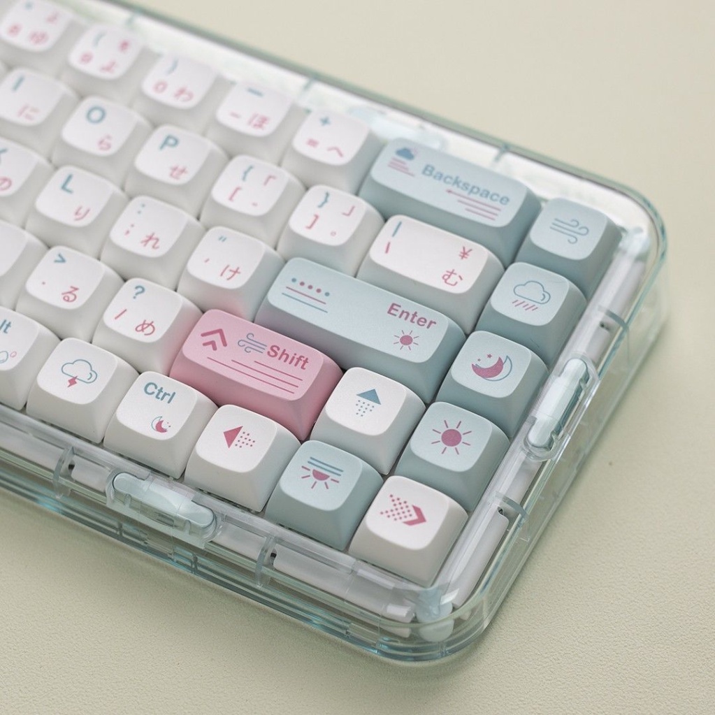 Keycaps Jinshuiloutai, chiều cao XDA, PBT, quá trình thăng hoa, 132 phím phù hợp với bàn phím có 61 68 84 87 98 100 104 phím