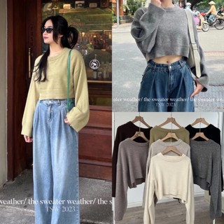 ÁO LEN trơn cổ tròn croptop, Aolencroptoptron786_P13k16
