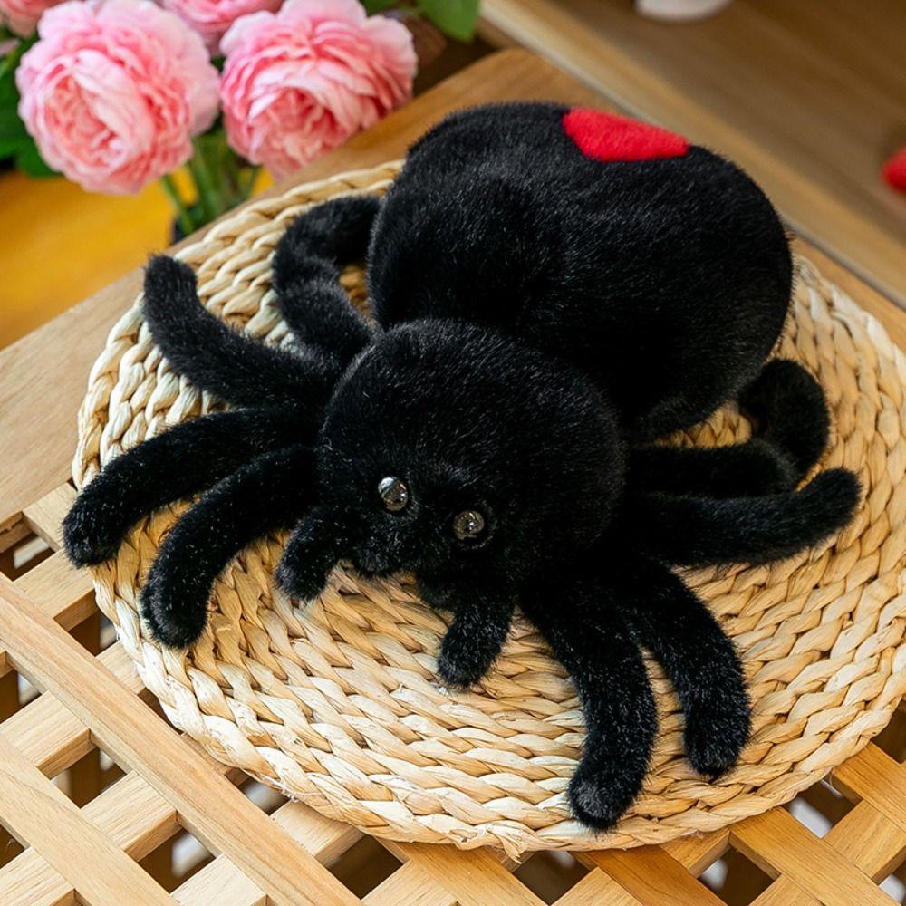 Mmluck Đồ chơi nhồi bông Hình Nhện Đen 25cm Cho halloween