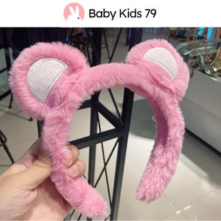Cài tóc gấu dể thương, cài tóc nhung tai gấu siêu dể thương, bờm tai gấu hồng lotso lông mềm mịn xinh xắn