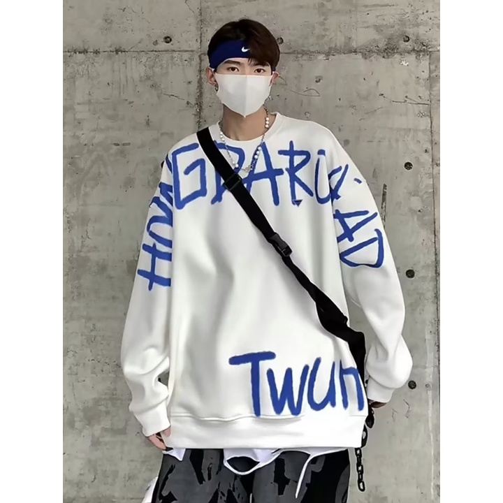 Áo Thun Tay Dài Cổ Tròn Dáng Rộng Thời Trang Cho Nam Giới size m-8xl