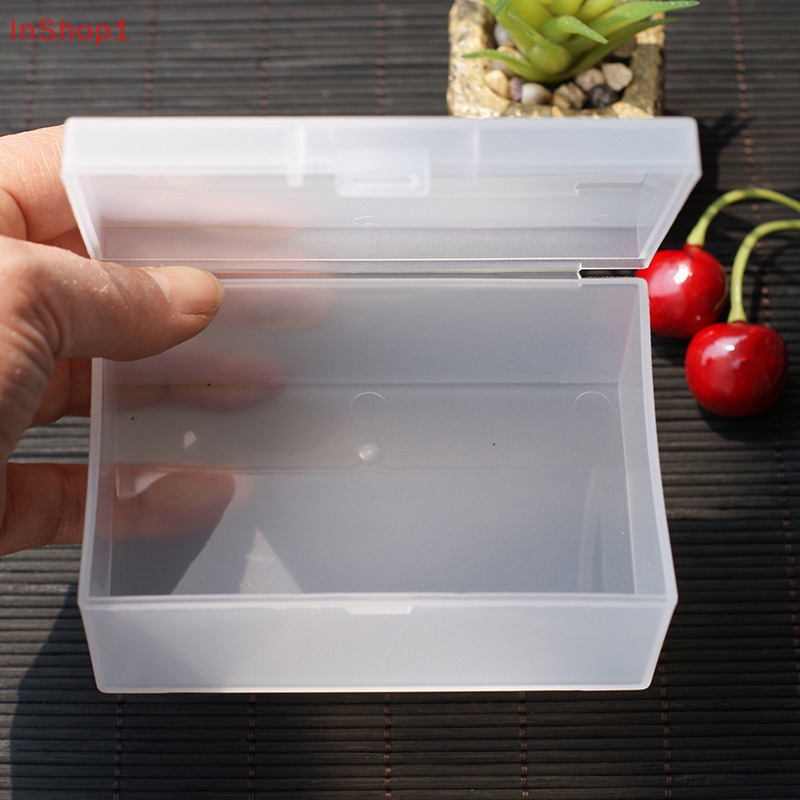 Hộp Nhựa mini Hình Chữ Nhật Trong Mờ Đựng Trang Sức Chống Bụi Siêu Bền