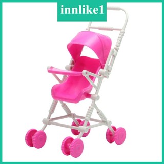 Innlike1 đồ chơi xe đẩy em bé mini cho nhà búp bê