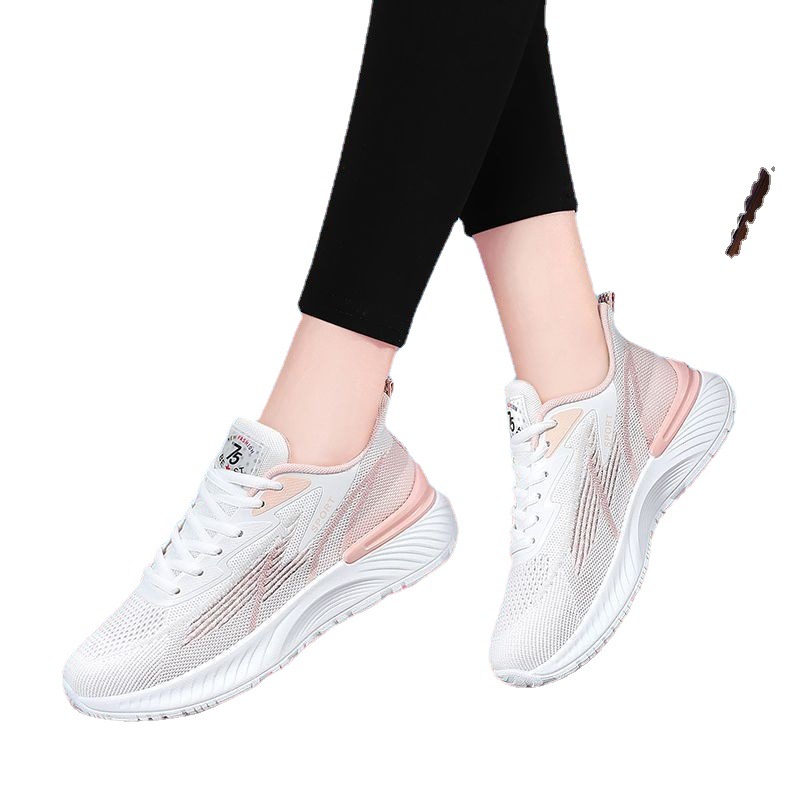 Giày Thể Thao Đế Mềm Siêu Nhẹ Phối Lưới Thoáng Khí Thời Trang Mùa Hè Cho Nữ