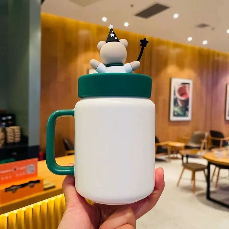 Starbucks Cốc Sứ Uống Cà Phê Cỡ Lớn Họa Tiết Gấu Ma Thuật gn8i