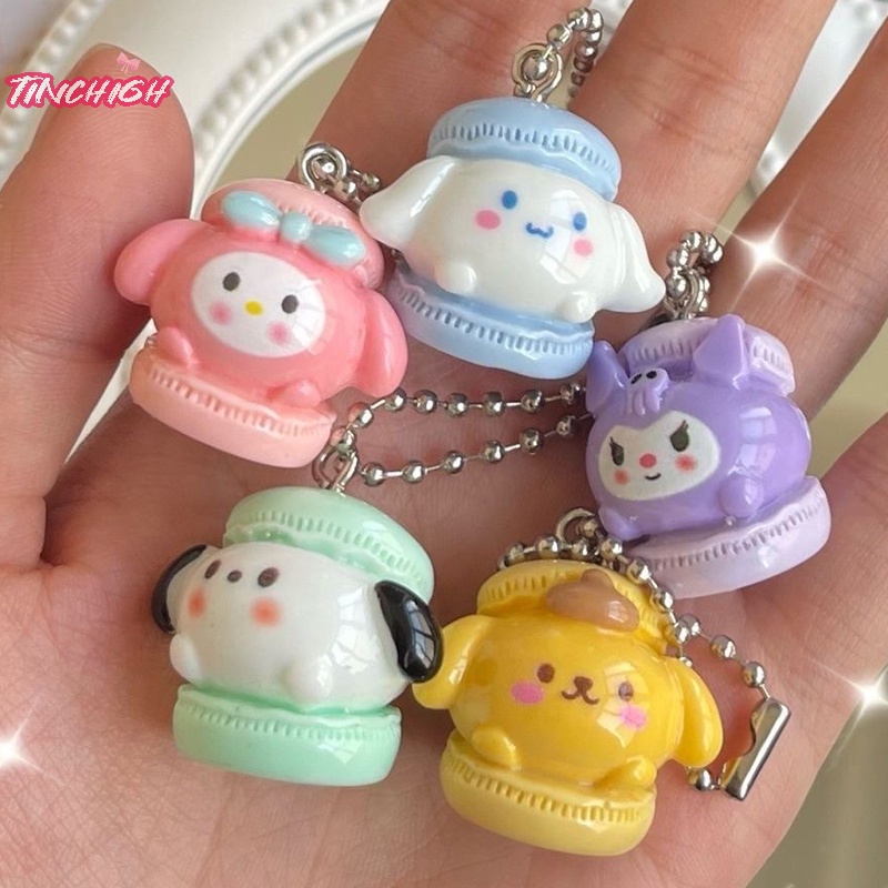 Móc Khóa Túi Xách Hình Bánh macaron Nhồi Bông Hoạt Hình my melody Poacco sanrio Dễ Thương