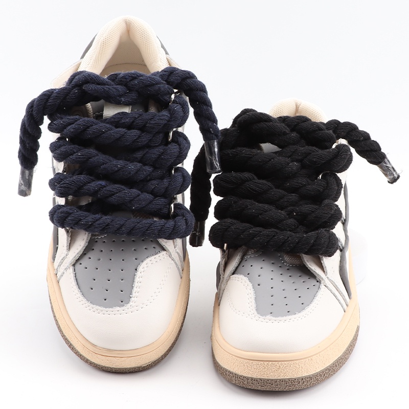 Dây Giày cotton Bện Ba Sợi Dạng Xoắn Thông Dụng Màu Sắc Trơn 10mm