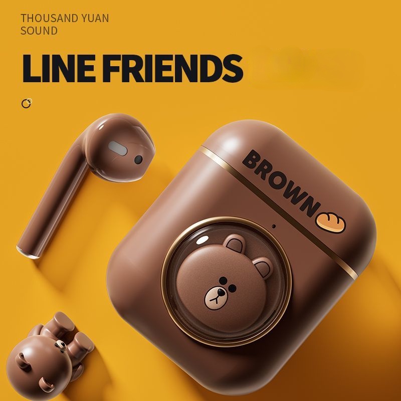 LINE FRIENDS Tai Nghe Nhét Tai bluetooth 2023 Chống Ồn Không Dây Cho ios Và android