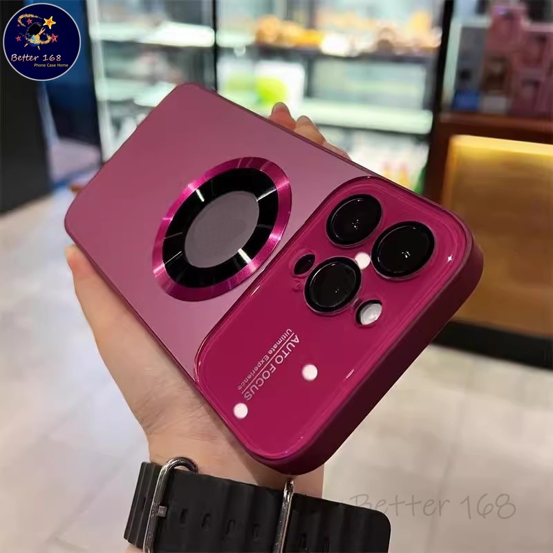 Ag Ốp Điện Thoại Mặt Nhám Từ Tính Bảo Vệ camera Cho iphone 14 13 12 11 pro max