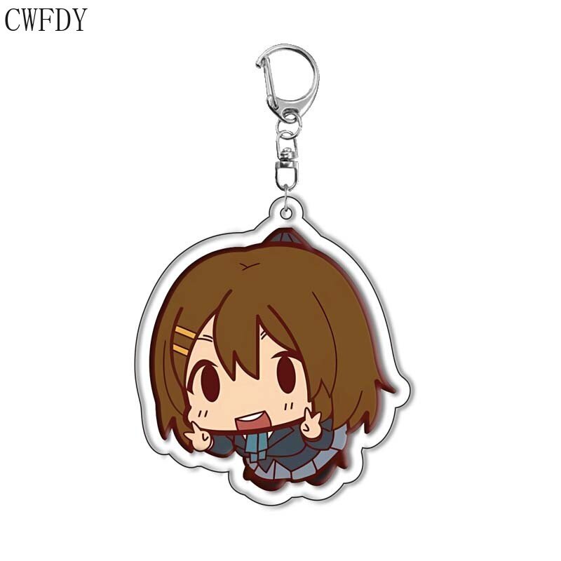 Móc khóa Anime K-ON! Acrylic Hirasawa Yui Akiyama Mio Tainaka Ritsu Kotobuki Tsumugi Kiện Trang Trí Túi xách Balo