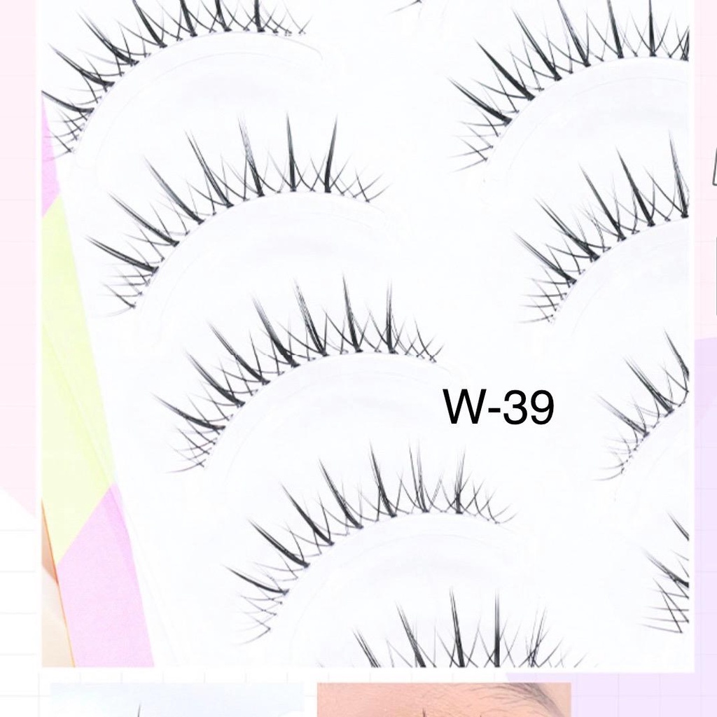 Hộp 5 đôi mi giả gân trong tự nhiên baby hồng