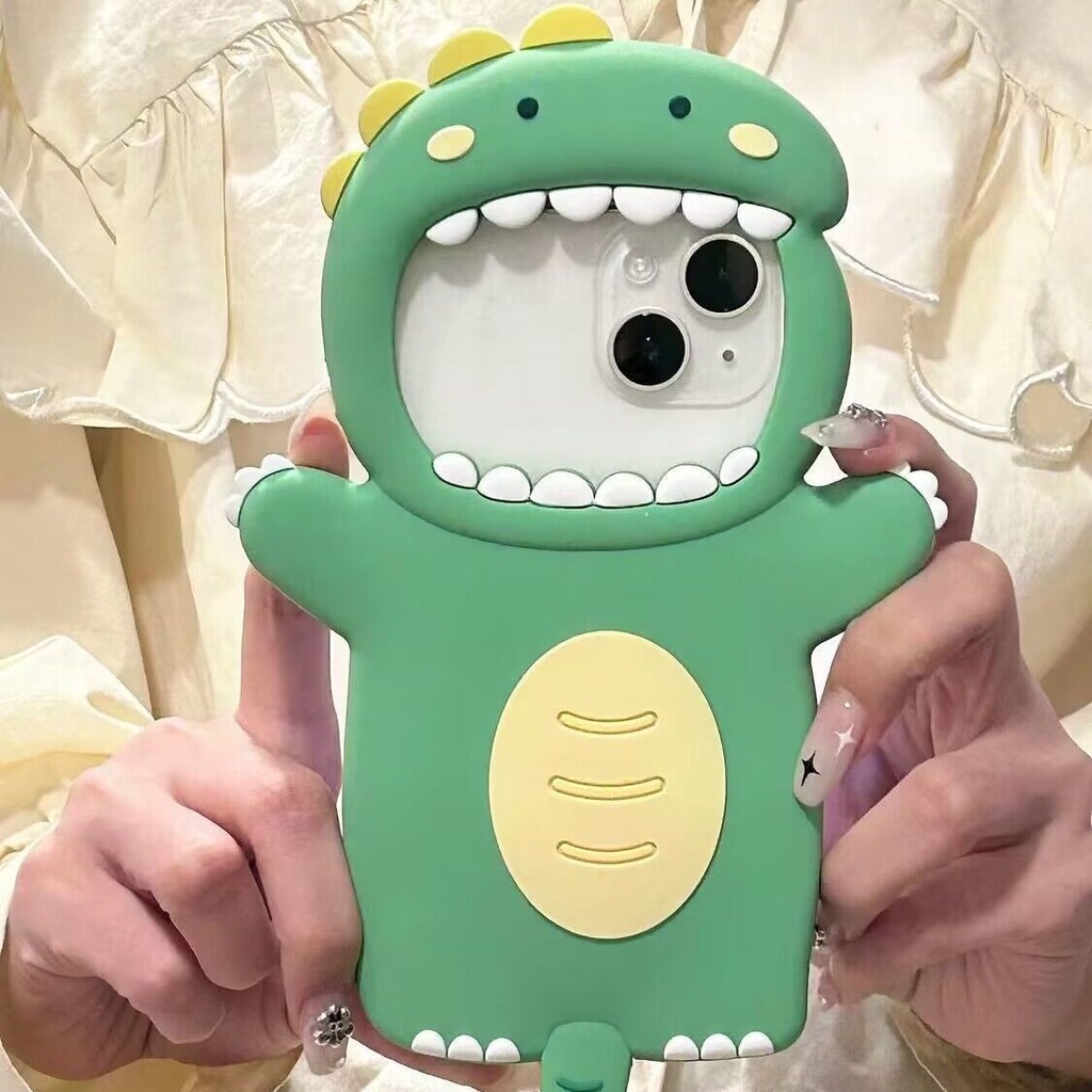 WEIBAO Ốp Lưng Khủng Long Dễ Thương Nhiều Mẫu Mã Cho Điện Thoại iphone 14 / 13 12 11 / 14pro