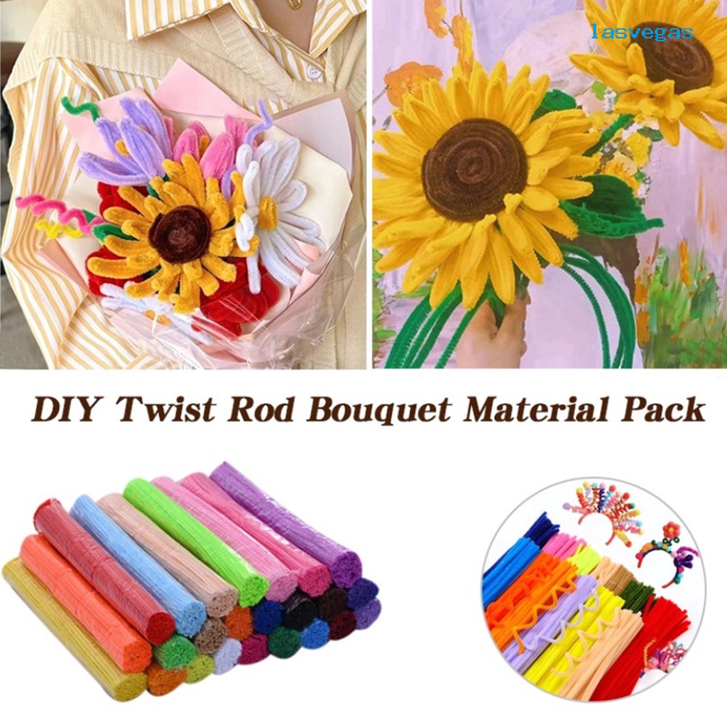 Set 100 Dây Kẽm Nhung Màu Pastel Làm Đồ Trang Trí Handmade, Dây Kẽm Lông Làm Đồ Chơi Thủ Công Cho Bé