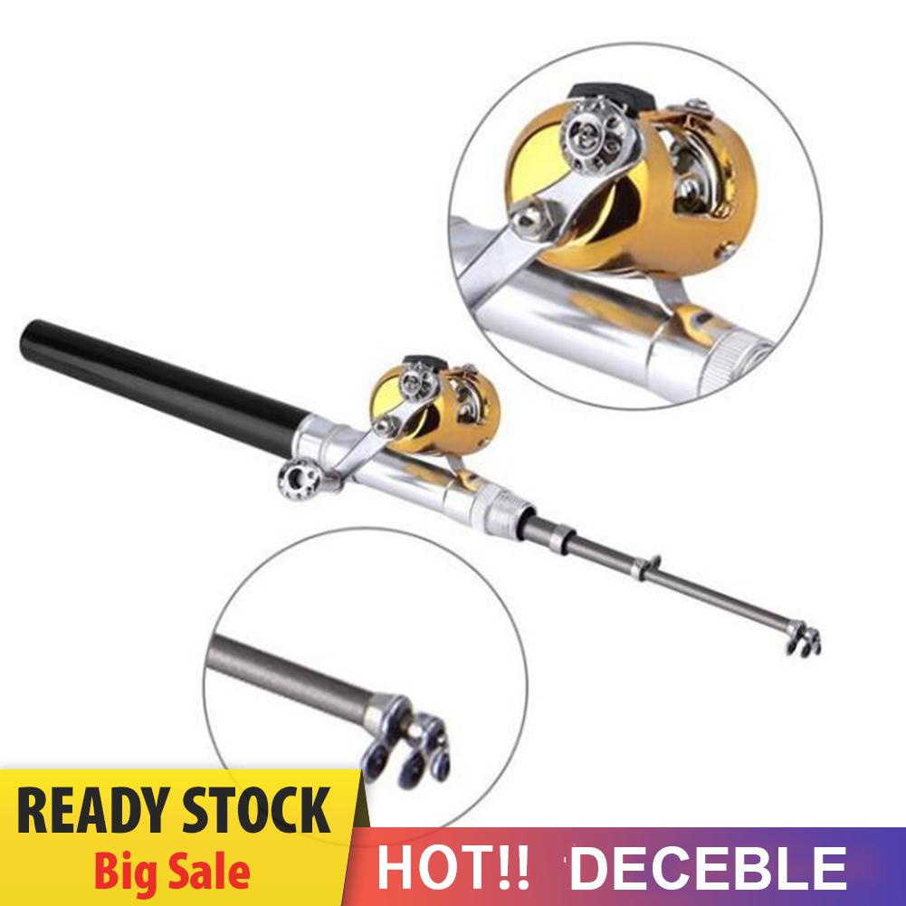 Cần Câu Cá mini Bỏ Túi Bằng Nhôm Hình Cây Bút Kèm Máy Câu