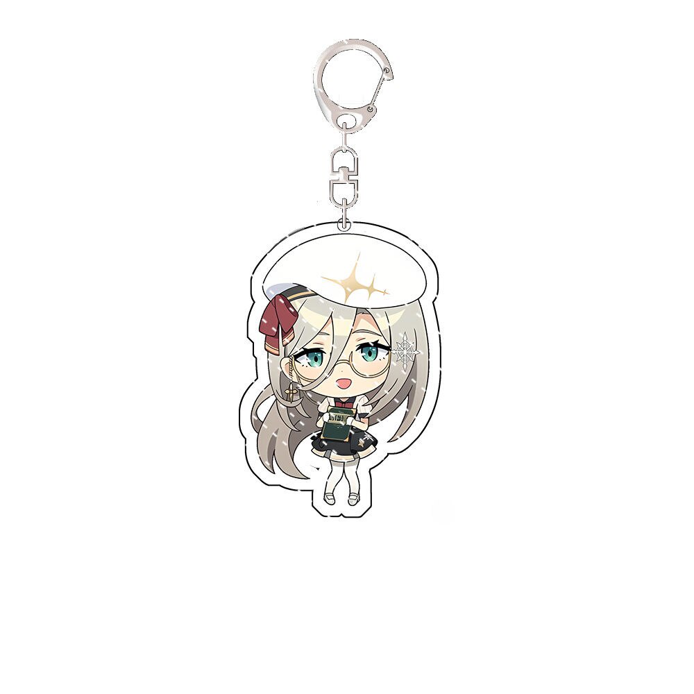 Móc khóa Nijisanji Coffee Shop Series Anime Keychain Maria Kyo Ren Acrylic Key Chain Kawaii Cute