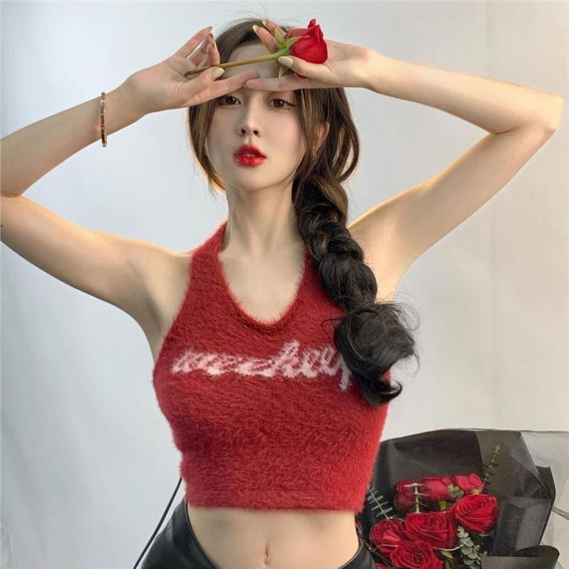 Áo tank top In Chữ Phong Cách Mỹ Thời Trang Mùa Thu