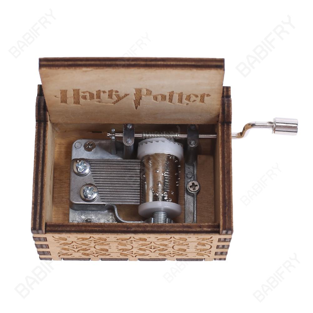 Hộp Nhạc harry potter Bằng Gỗ Khắc Chữ Dùng Làm Quà Tặng Giáng Sinh
