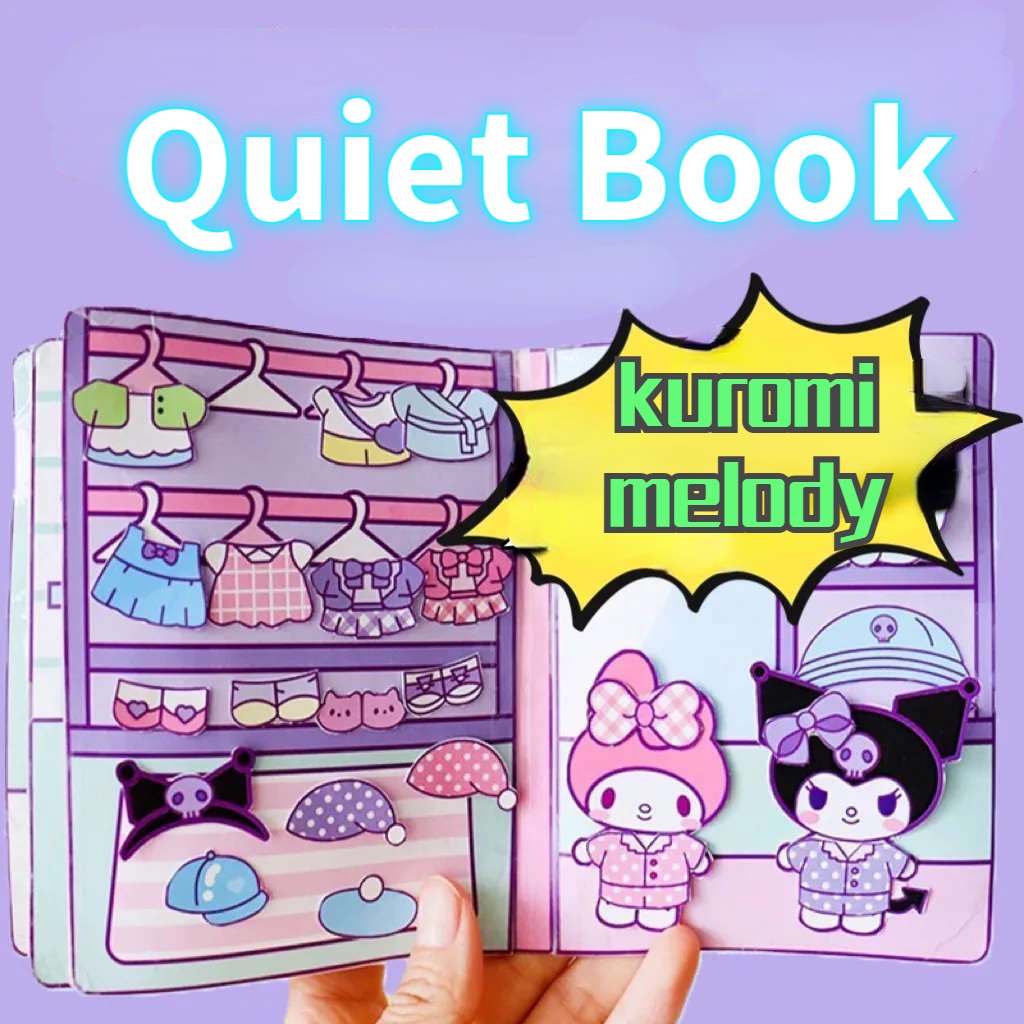 Bộ Sách mini Hoạt Hình kuromi Thủ Công Dễ Thương Cho Nhà Búp Bê