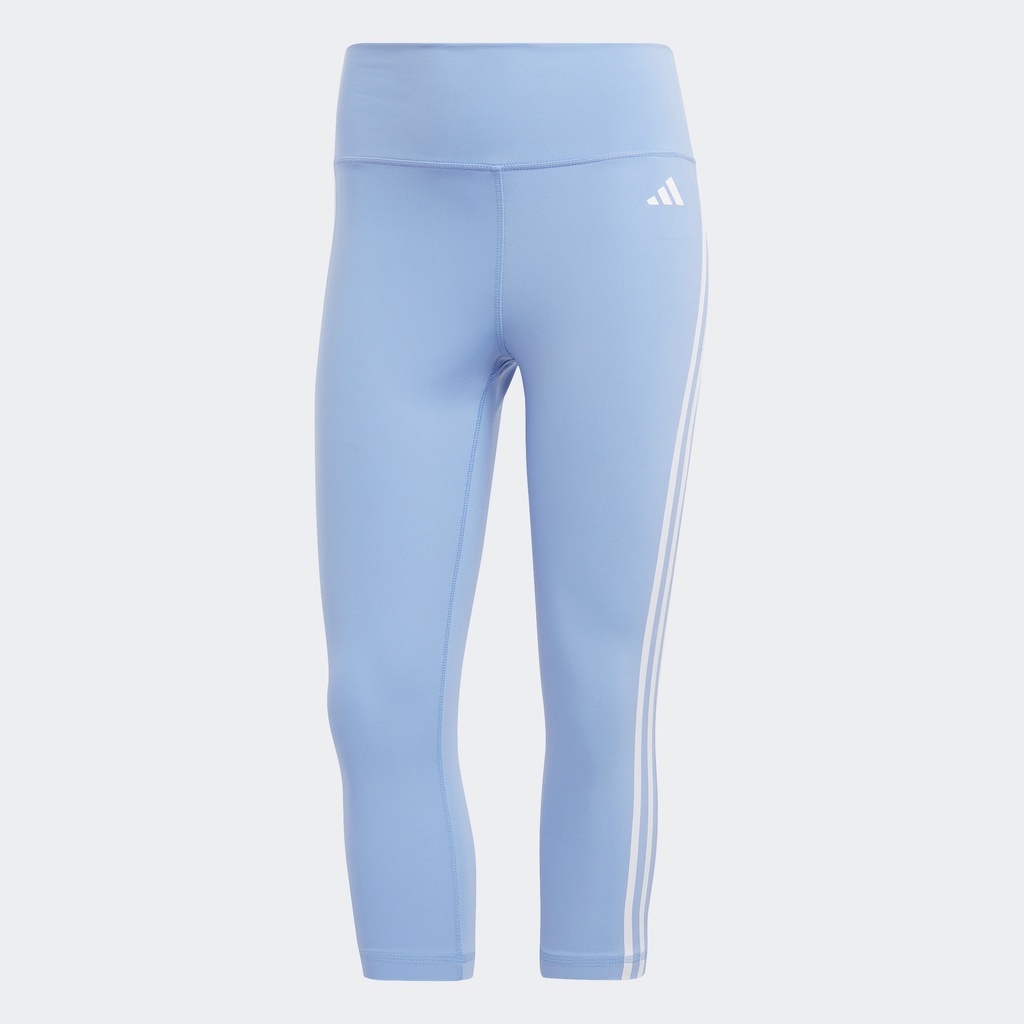 adidas Tập luyện Quần Legging 3/4 Cạp Cao 3 Sọc Train Essentials Nữ Màu xanh da trời IC8337