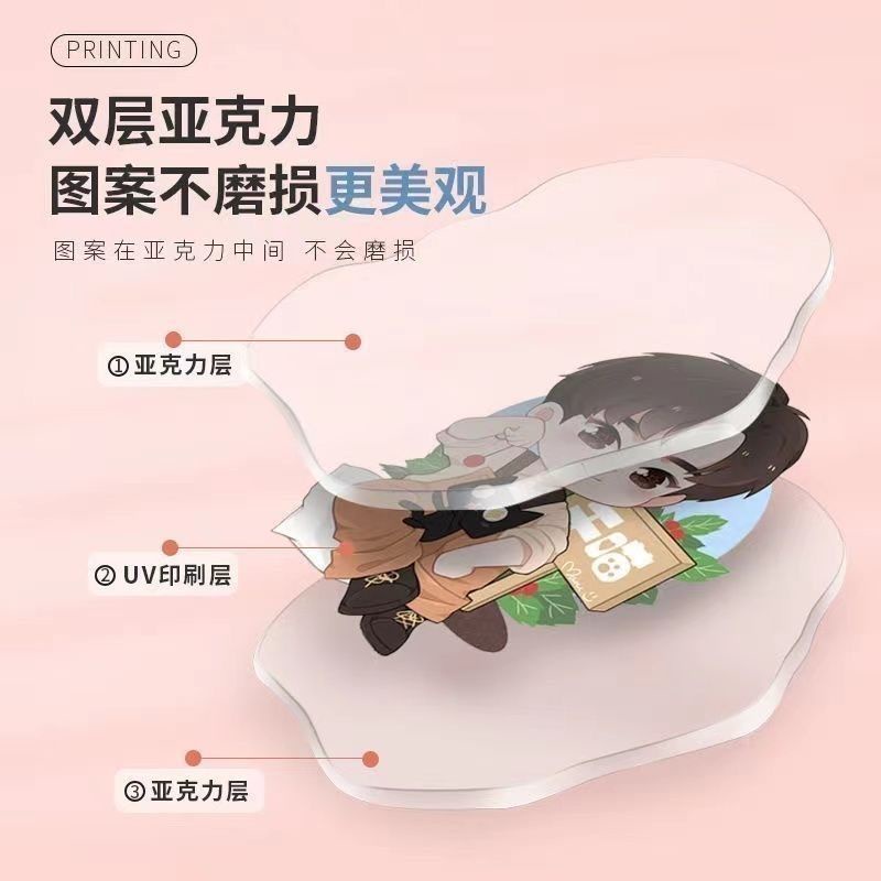 Set 5 Mặt Nạ acrylic Trong Suốt Hai Lớp 2cm Dán Ốp Điện Thoại diy