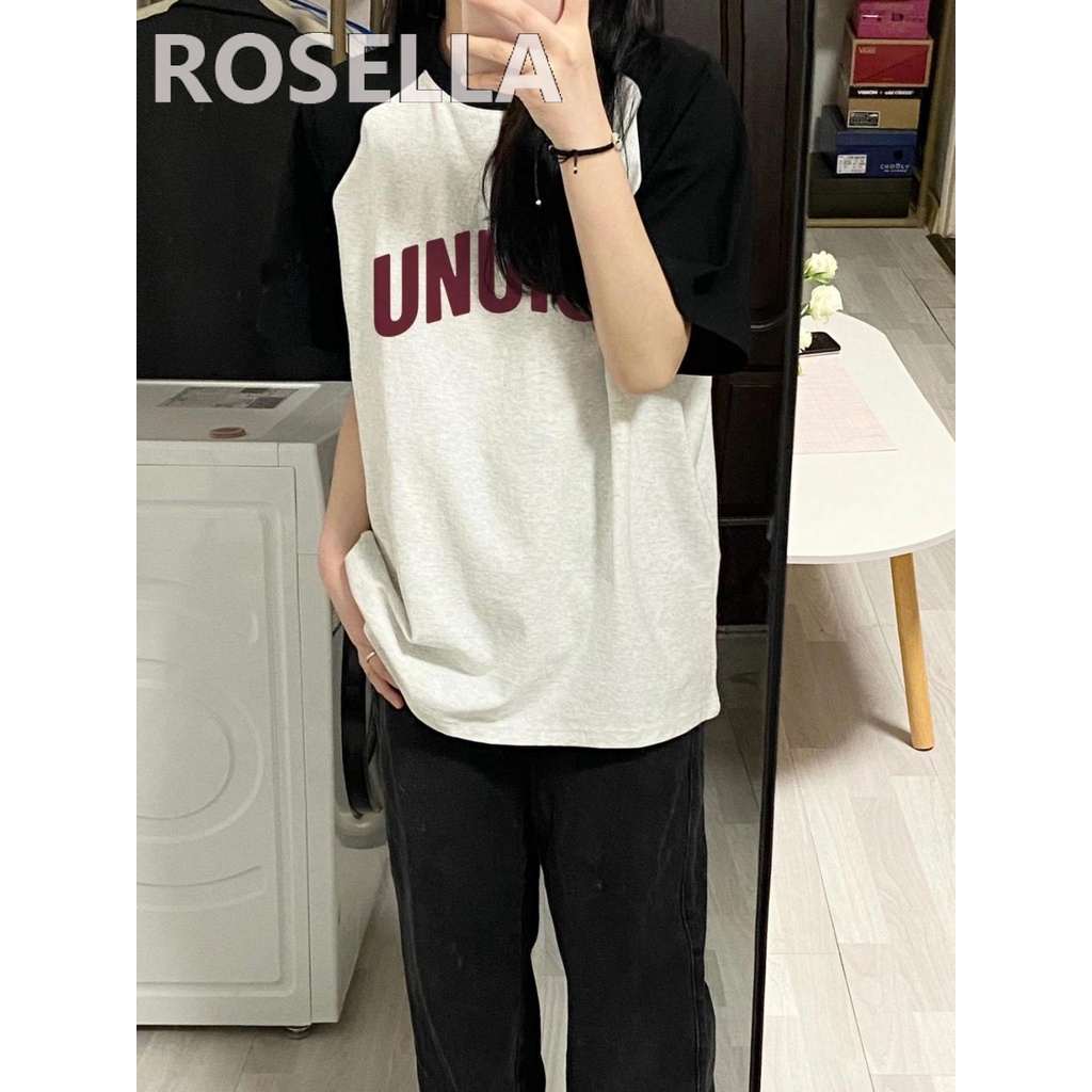 Rosella áo phông áo thun nữ croptop baby tee Thời trang hàn quốc A99JA64 37Z230911