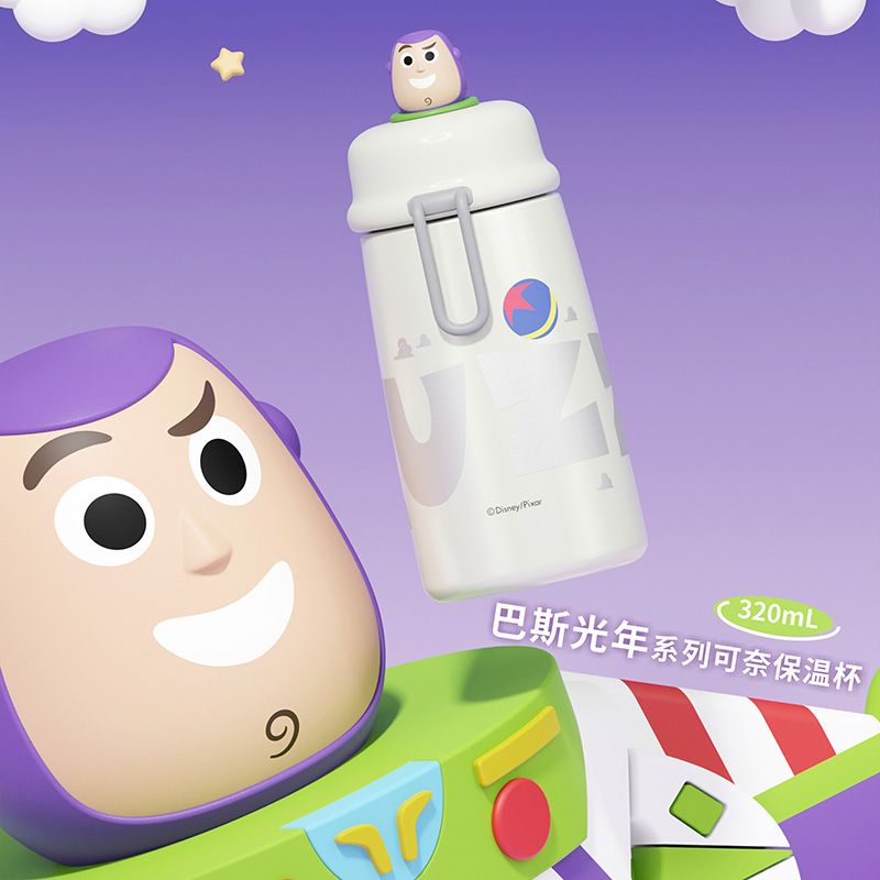 Bình Nước Giữ Nhiệt Bằng Thép Không Gỉ 304 320ml In Họa Tiết Hoạt Hình disney Xinh Xắn