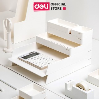 Kệ Đựng Đồ Deli - Kệ Nhựa Cao Cấp Sắp Xếp Đồ Đạc Cho Bàn Làm Việc, Bàn Học - Giá Đựng Dụng Cụ Văn Phòng Nhỏ Gọn