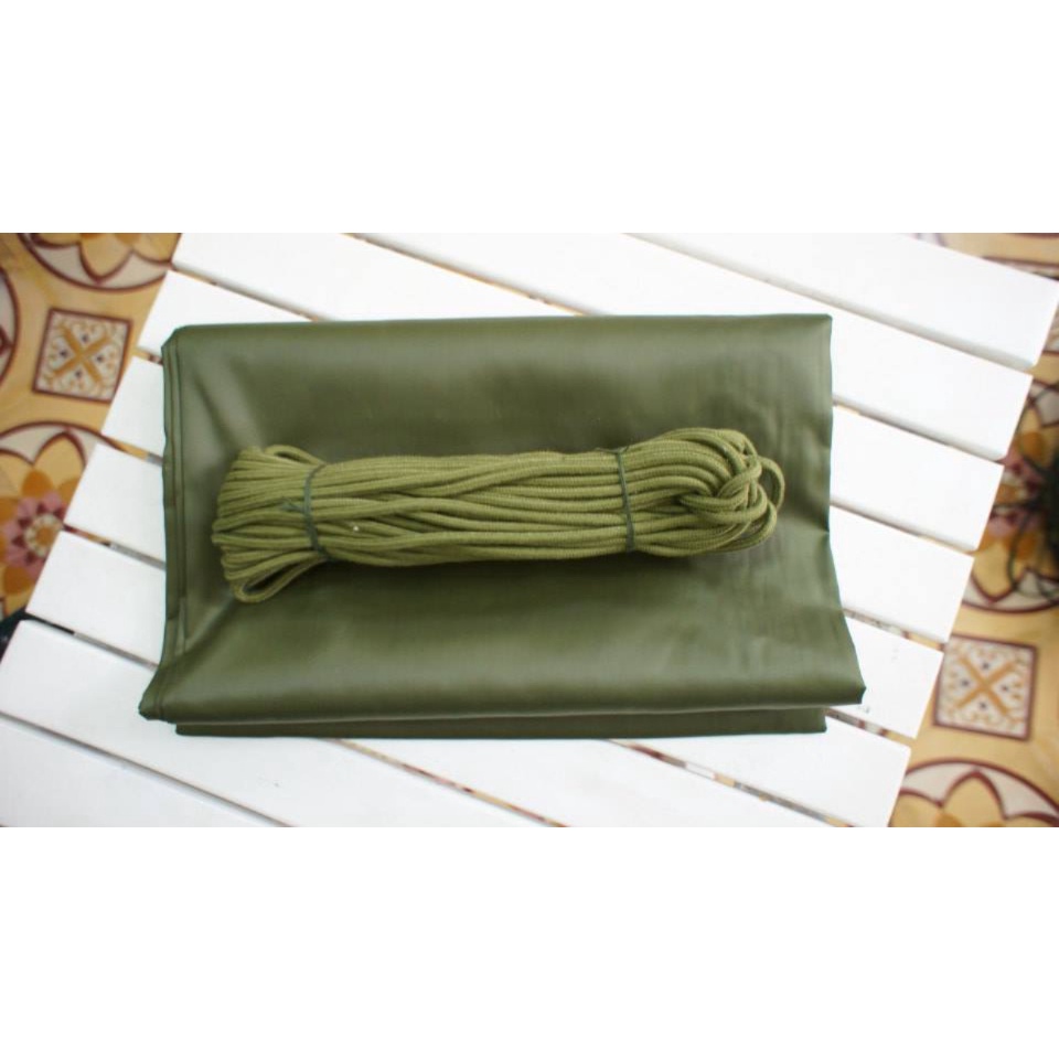 Võng dù dã ngoại và cuộn dây 16m, hàng chuẩn loại 1