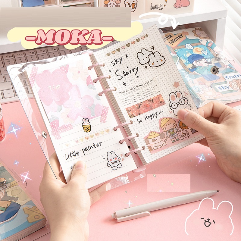 Sổ cầm tay, Sổ nhật kí có thể tháo gáy màu Pastel dễ thương dành cho học sinh sinh viên ghi note D&H STORE STHAOCONG61