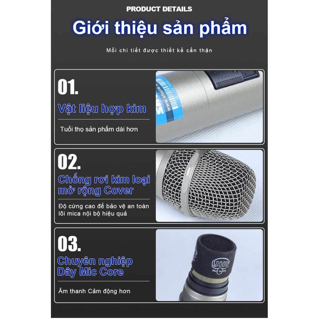 Micro Mỹ Xịn, Mic Có Dây Chống Xoắn Dài 6m Shure Sm-78 Plus, Chất Âm Rất Mượt, Hay, Nhẹ, Siêu Sáng, Hàng Bãi Nguyên Hộp.