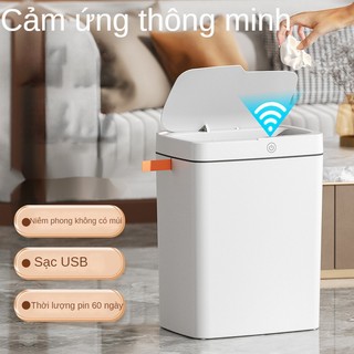 Thùng rác nắp mở thông minh không cần chạm cảm ứng