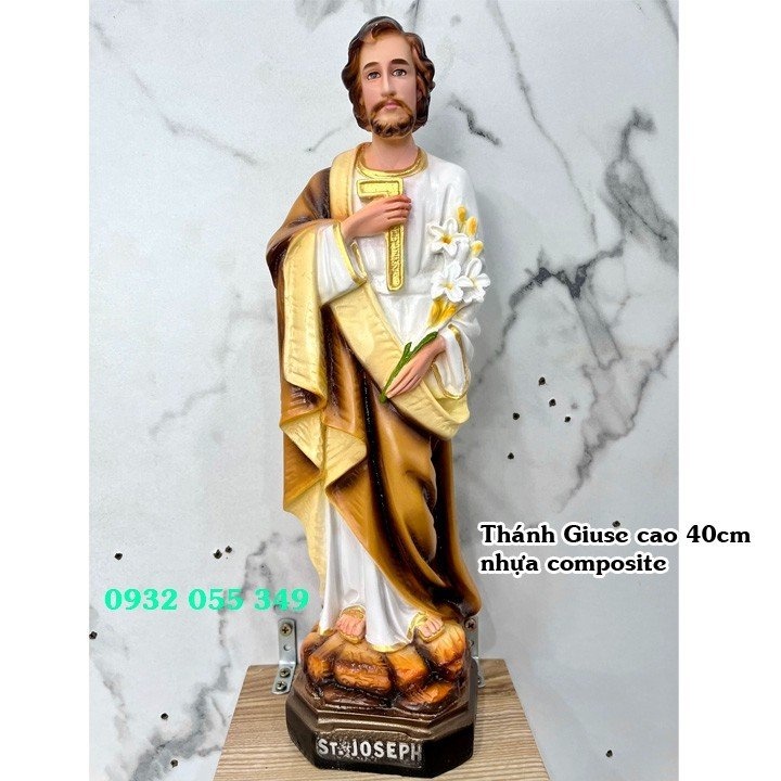 Bộ bàn thờ Công Giáo - Kệ liên gỗ sồi - tượng cao 40cm -bàn thờ treo tường đẹp