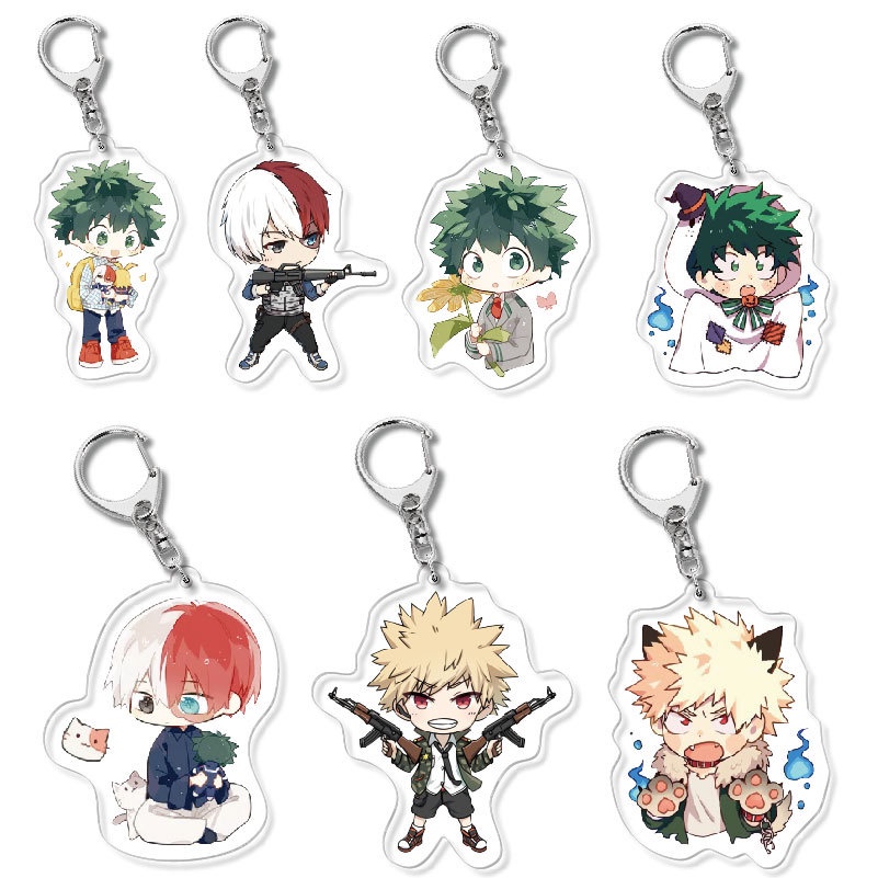 Hoạt hình ngoại vi acrylic móc khóa My Hero Academia 2 Midoriya Izuku khuôn viên trường sáng tạo trang sức món quà nhỏ