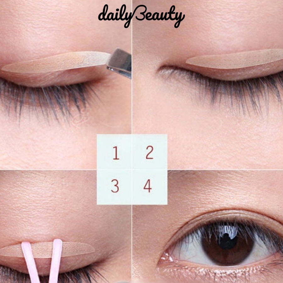 Miếng dán kích mí VACOSI Eyelid Tape Hộp 500 Miếng, 2 size S & L mí mắt rõ nét và tự nhiên Daily Beauty