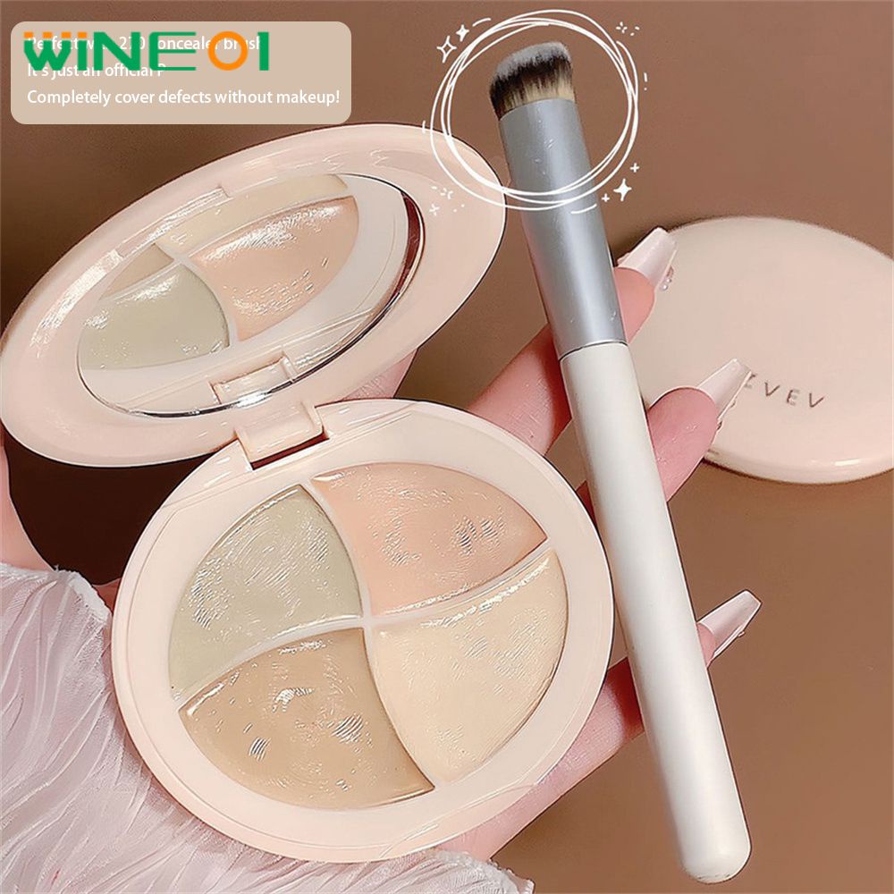 Zvev Kem Che Khuyết Điểm Có Sửa Chữa Quầng Thâm Mụn Đánh Dấu Tàn Nhang Không Dính Bột Làm Sáng Kem Che Khuyết Điểm Tấm wine01
