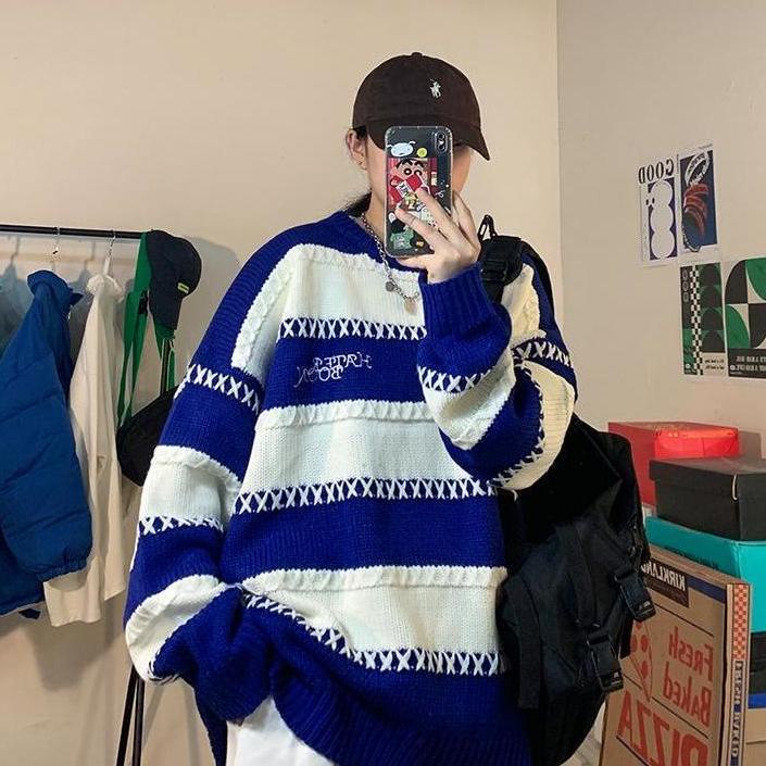 Klein Áo sweater Dệt Kim Dáng Rộng Thời Trang Thu Đông Cao Cấp Cho Nữ