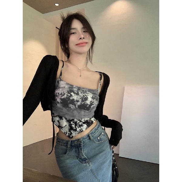 Áo Lưới cardigan Tay Dài In Họa Tiết Thời Trang Dành Cho Nữ