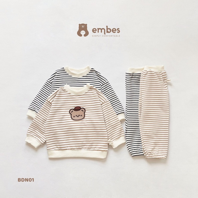 Embes Bộ dài ấm embes thu đông cho bé