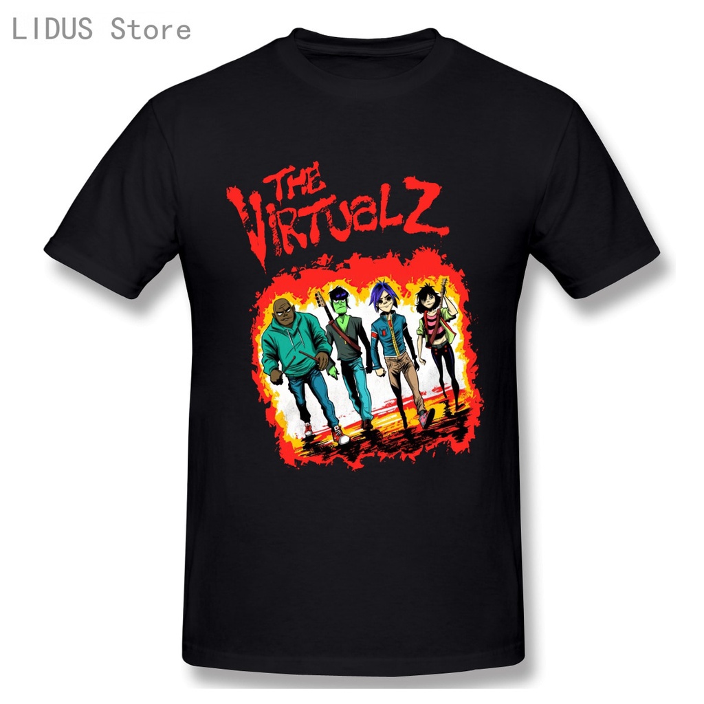 Gorillaz Street Fighter Họa Tiết In Unisex XS-3XL Người Lớn Áo Thun Ngắn Tay Bé Gái Bé Trai Thanh Thiếu Niên Học Sinh Cổ Tròn Ngắn @ -