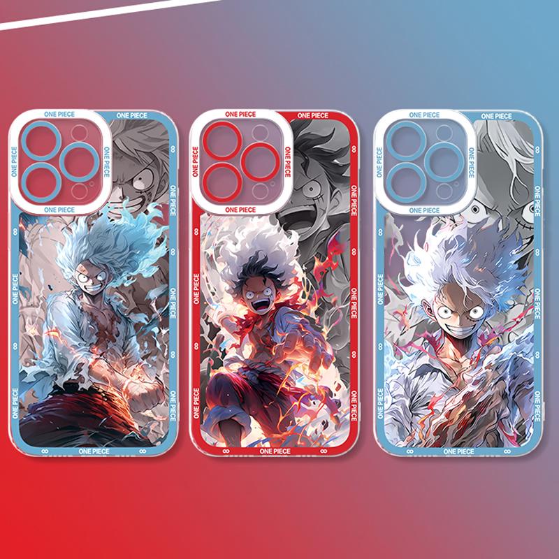 Ốp Điện Thoại Silicon Dẻo Trong Suốt Họa Tiết Hoạt Hình one piece nika luffy Cho iphone 14 13 12 11 pro max iphone 11 Sự Bảo Vệ